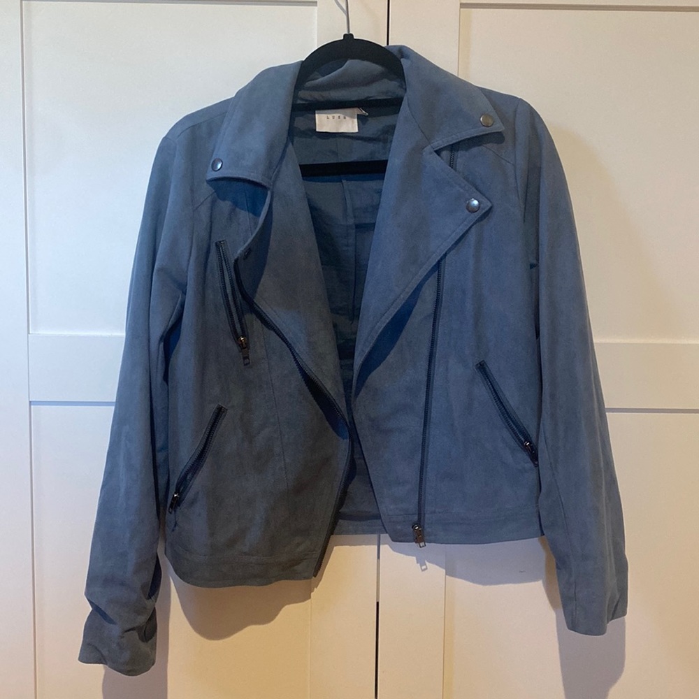 Lush Blue Suede Moro Jacket